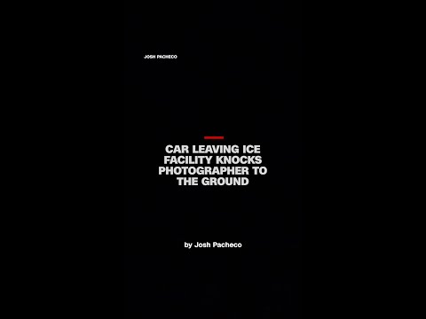 Car leaving ICE facility knocks photographer to the ground