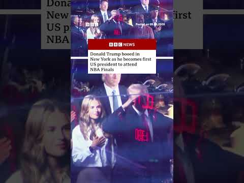 Trump booed in New York as he becomes first US president to attend NBA Finals. #BBCNews