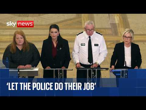 Stormont leaders and police hold news conference after Belfast knife attack