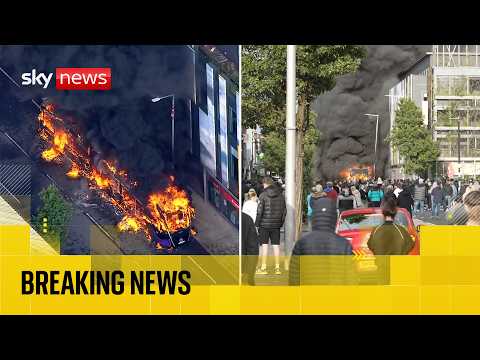 Protesters gather in Belfast following knife attack