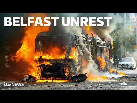 Protesters start fires in Belfast following knife attack