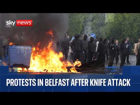 Protests take place in Belfast following knife attack