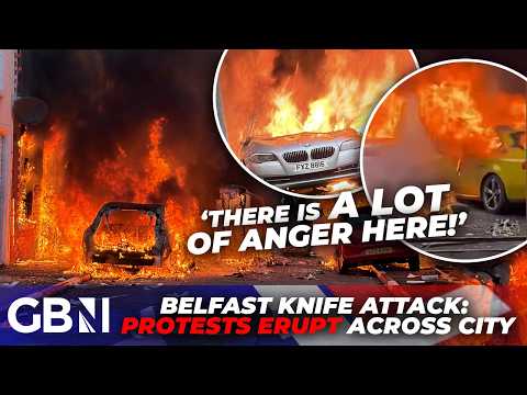 Belfast latest: Houses set ABLAZE as knife attack protests explode – hundreds gather in anger
