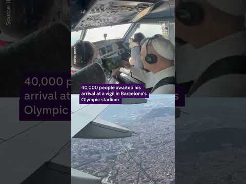 Pope Leo joins pilots on flight