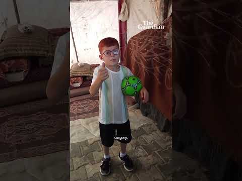 Gaza boy given new glasses after viral video