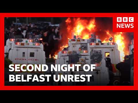 Second night of unrest after Belfast knife attack | BBC News
