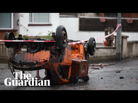 Cleanup footage shows aftermath of Belfast anti-immigration violence