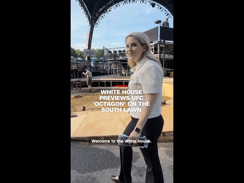 White House previews UFC ‘octagon’ on the South Lawn