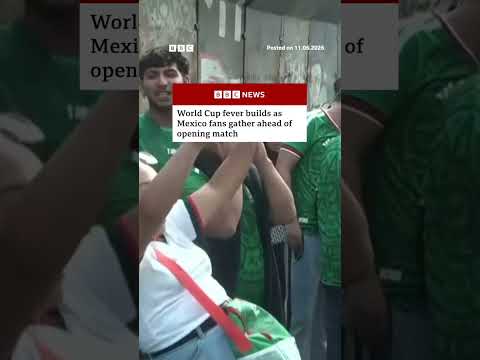 Crowds gather ahead of the 2026 World Cup opening match. #Mexico #WorldCup #BBCNews
