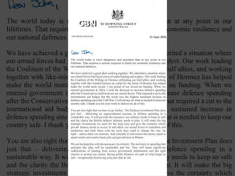 BREAKING: Keir Starmer ISSUES LETTER to John Healey after Labour EXIT
