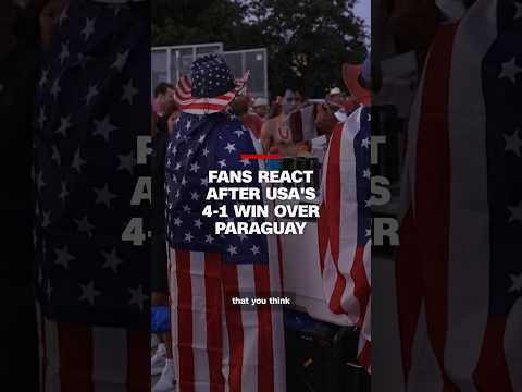 Fans react after USA’s 4-1 win over Paraguay