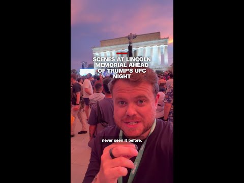 Scenes at Lincoln Memorial ahead of Trump’s UFC night