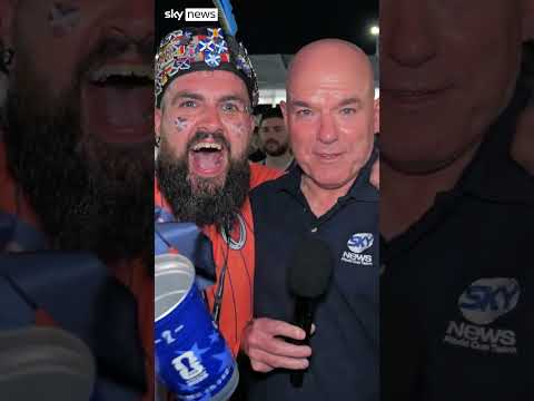 Watch as Scotland fans mob Sky News correspondent after win