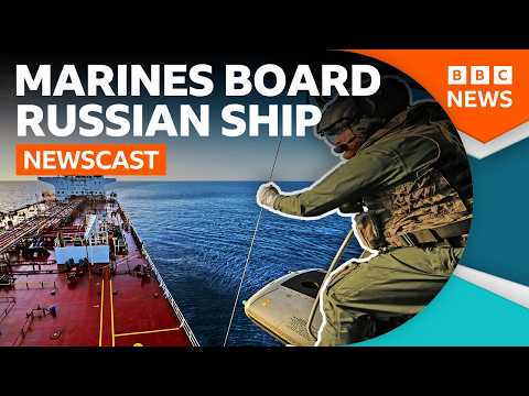 Royal Marines Take Control Of Russian Shadow Fleet Tanker | BBC Newscast