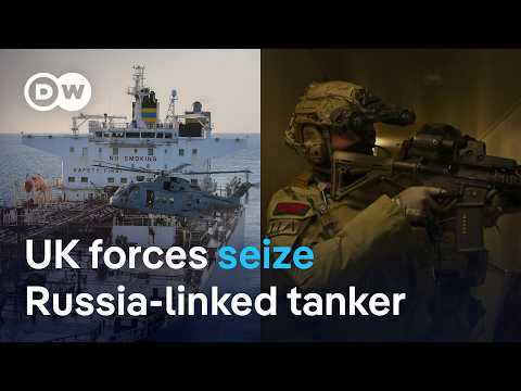 British commandos abseil onto sanctioned oil tanker in English Channel | DW News