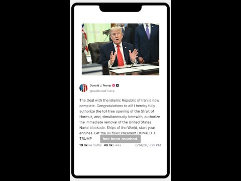 Trump says Iran agreement has been reached
