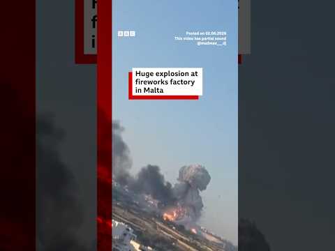 Footage shows huge explosion at fireworks factory in Malta. #Malta #Fireworks #BBCNews