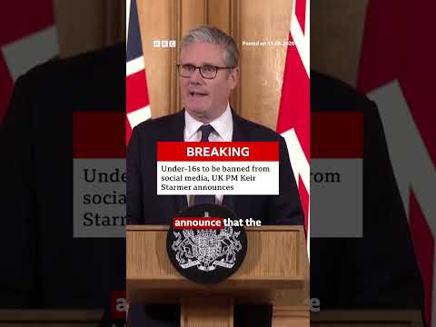Under-16s to be banned from social media, UK PM announces. #Shorts #BBCNews