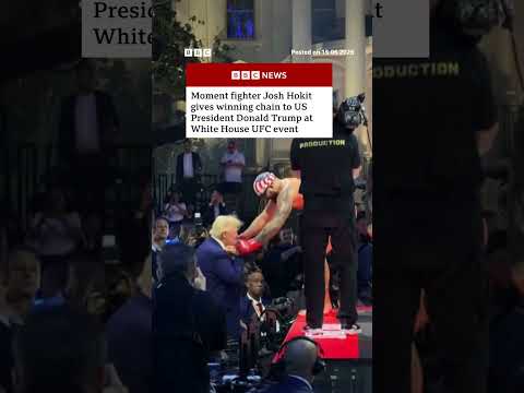 Trump and thousands of others watch UFC fight on White House lawn. #UFC #DonaldTrump #BBCNews