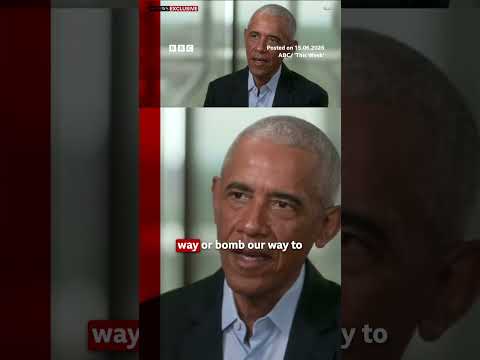 US cannot ‘bully or bomb to solutions’ on Iran, former US Predent Barack Obama says. #BBCNews