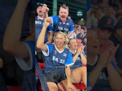 The Tartan Army took over the Boston Red Sox and Texas Rangers game at Fenway Park