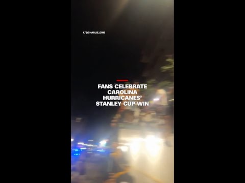 Fans celebrate Carolina Hurricanes’ Stanley Cup win