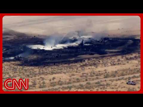 Live: B-52 crash site at Andrews Air Force base, CA