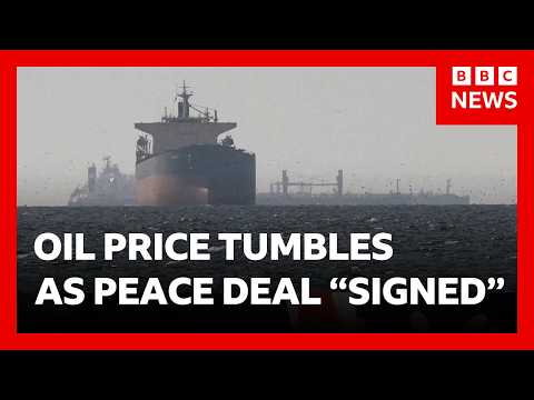 Oil price tumbles as Trump says Iran deal already signed | BBC News