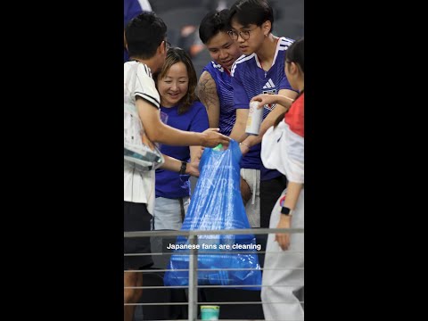 Why Japanese soccer fans tidy up at the World Cup