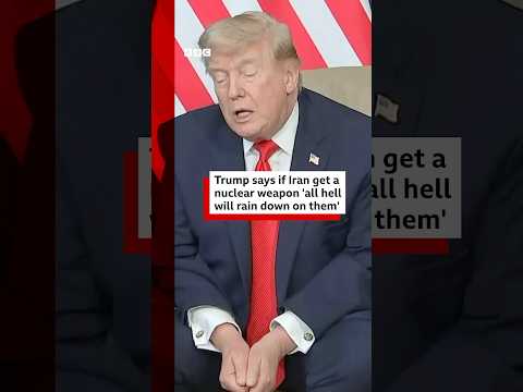 US President Donald Trump says Iran will ‘never have nuclear weapon’ under deal. #Iran #US #BBCNews