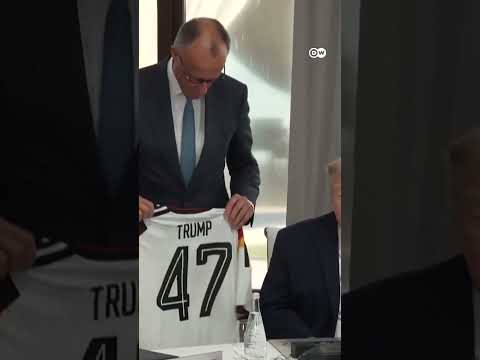 Merz gifts Trump a German football jersey at G7 summit | DW News