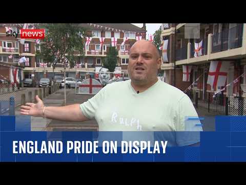 London community unites behind England with flag display