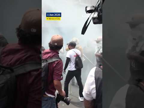 Mexico City police teargas teachers’ protest 10 days before World Cup