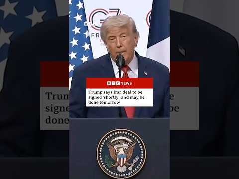 Trump says deal with Iran will be signed “shortly”. #DonaldTrump #Iran #BBCNews