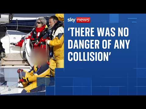 Sky News speaks to couple aboard yacht targeted by Russian warship warning shots