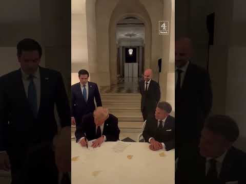 ‘This was not easy’ – Trump signs Iran deal in Versailles