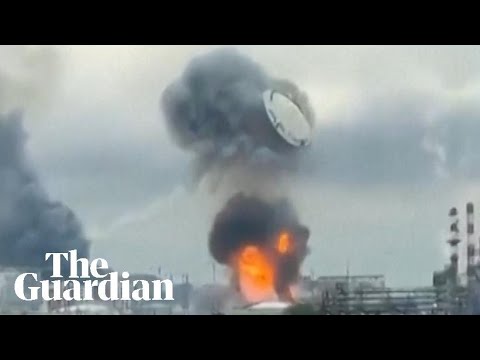 Moment fuel storage lid flies off Moscow refinery during drone attack