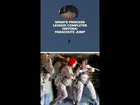 Spain’s Princess Leonor completes historic parachute jump