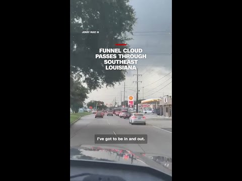 Funnel cloud passes through southeast Louisiana