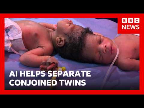 Conjoined twins separated with the help of AI | BBC News