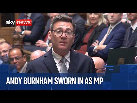 Andy Burnham sworn in as MP after Makerfield by-election victory