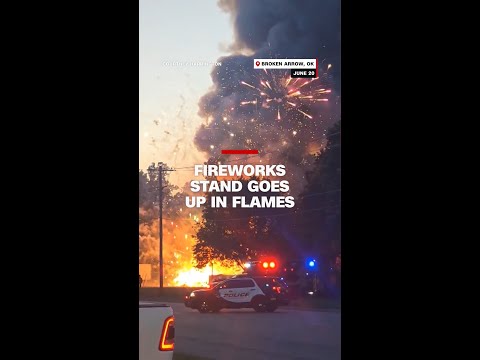 Fireworks stand goes up in flames