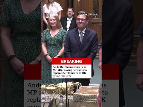 Andy Burnham sworn is as Labour MP for Makerfield. #BBCNews