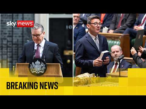 Starmer resigns – Burnham sworn in as MP | Full Sky News coverage