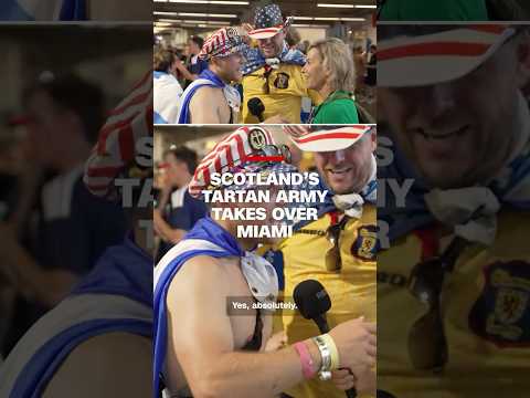 Scotland’s Tartan Army takes over Miami Marlins game