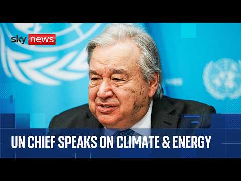 UN chief delivers remarks on climate change and energy