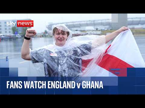 Fans gather to watch England v Ghana in World Cup