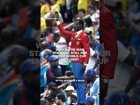 Who is the man standing still for entire World Cup matches?