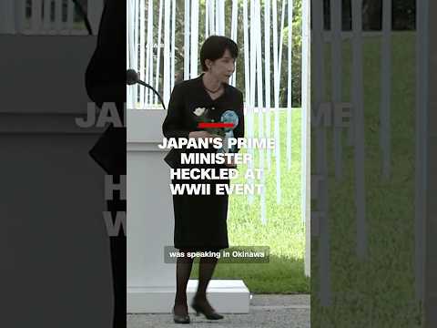 Japan’s Prime Minister heckled at WWII event