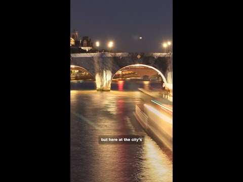 Paris bridge becomes giant ‘cave’